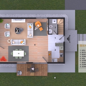 Plan parter Casa CUBRO M4+4