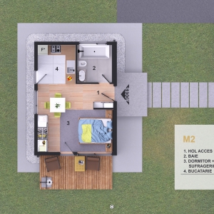 Plan interior Casa CUBRO M2