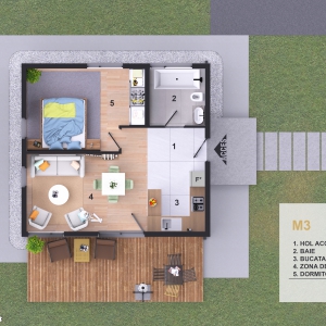 Plan etaj Casa Cubro M3