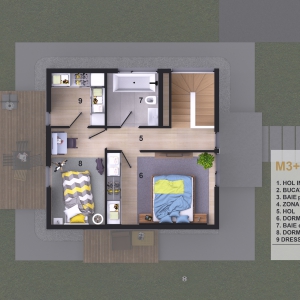 Plan etaj Casa CUBRO M3+3