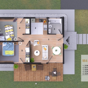 Plan interior Casa CUBRO M4